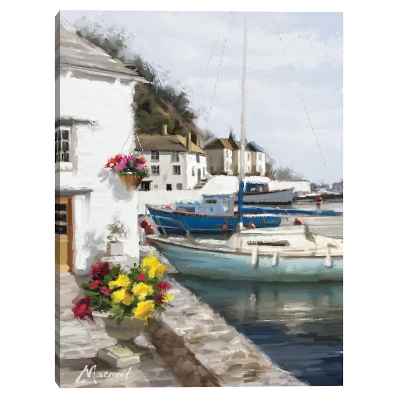 Harbor Wall by The Macneil Studio Canvas Art Print