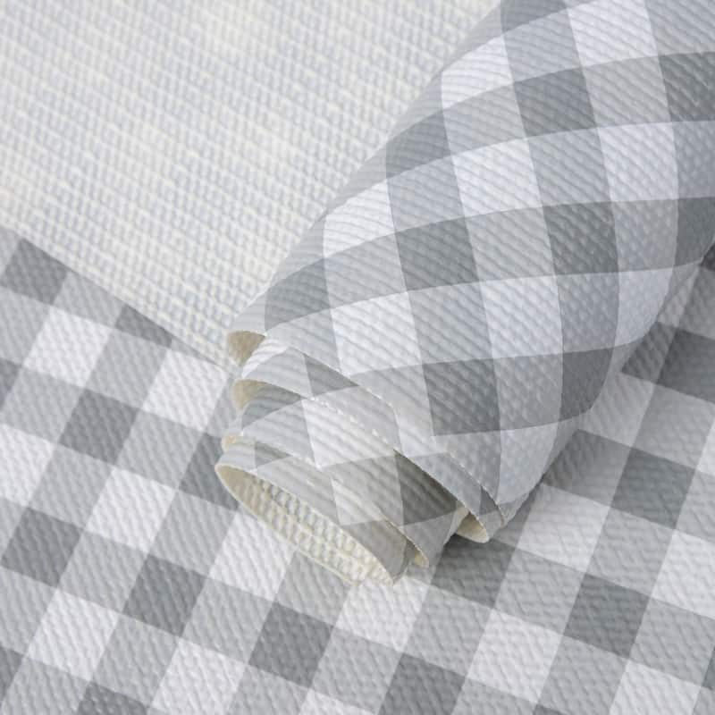 Ray Star Gray Floral Shelf liner Independence Day 18x96 12×120 In - 12''x120“ - gray Grid