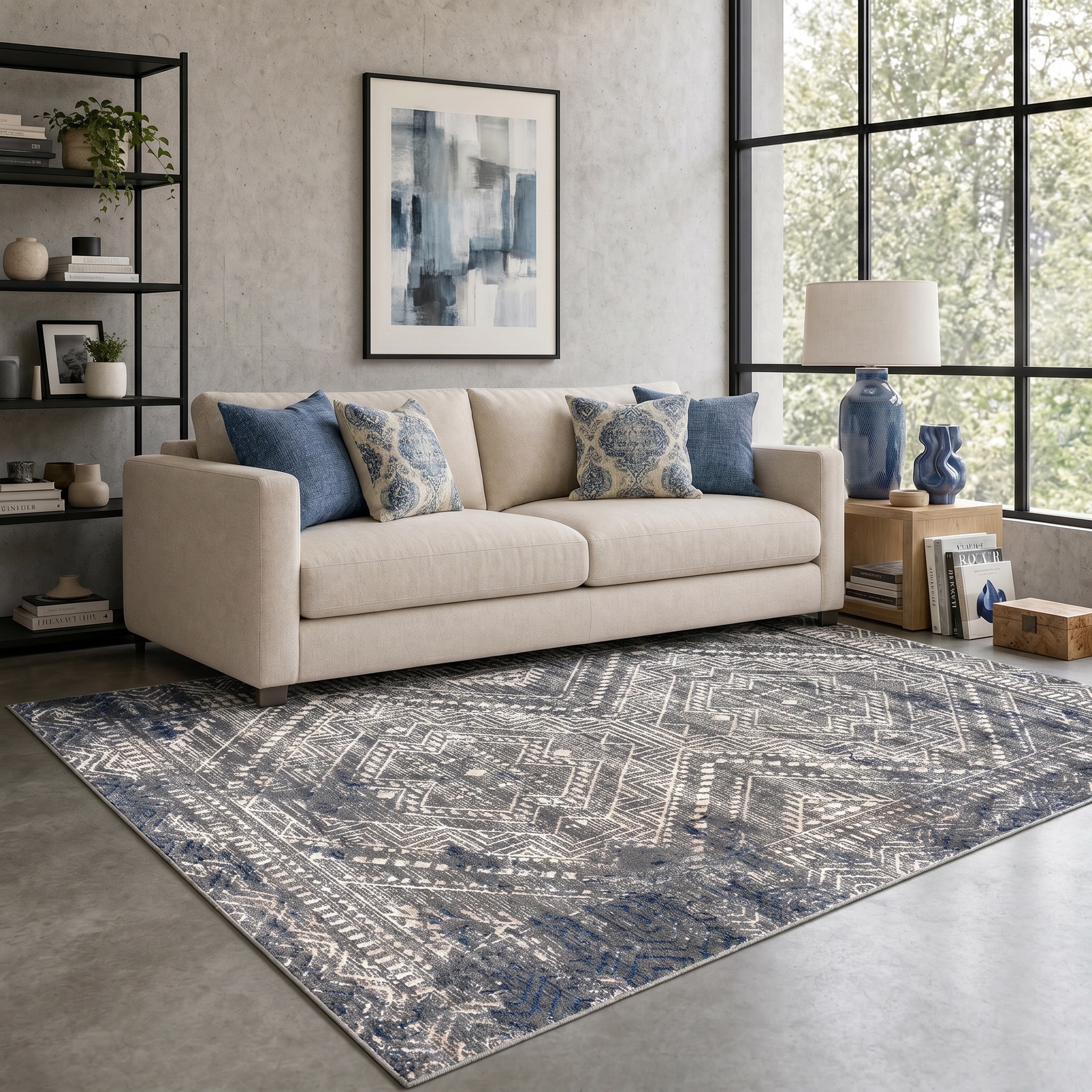 MDA Rugs Bowman Classic Gray/Blue Area Rug