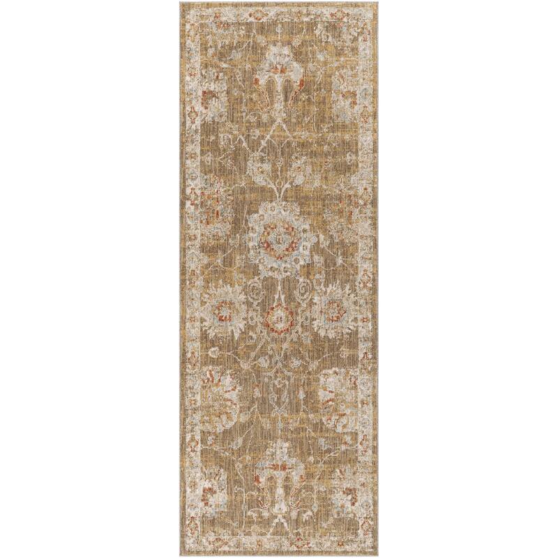 Livabliss Avant Garde Updated Traditional Medallion Area Rug - Olive - 2' 7" x 7' 3"
