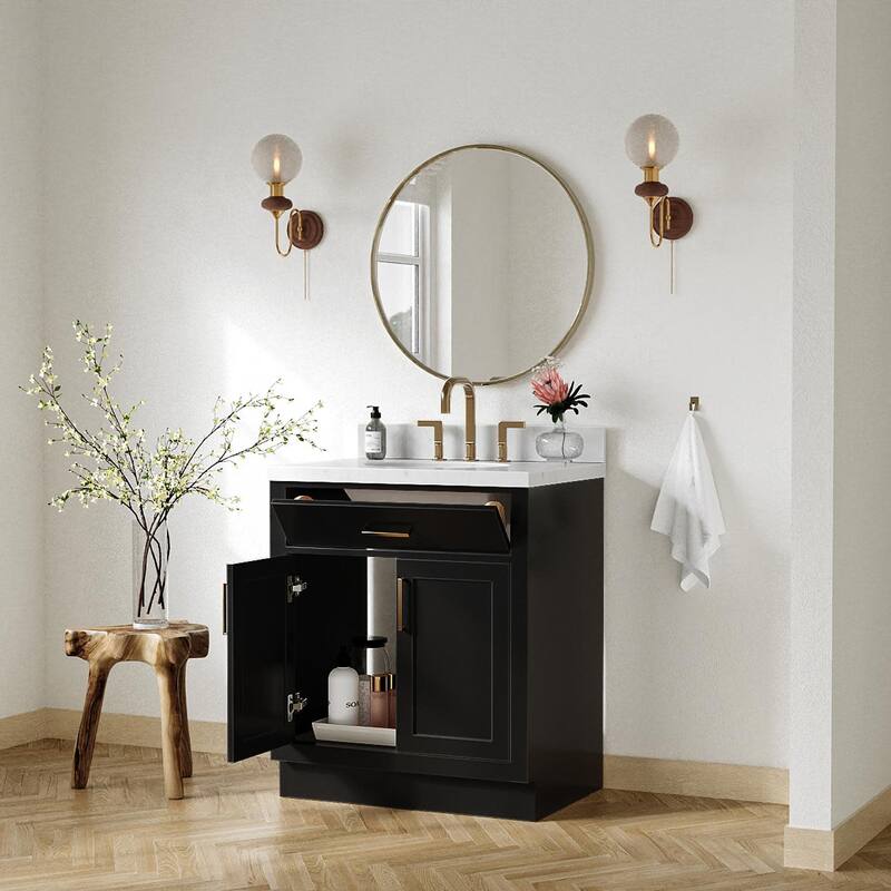 Ariel T030SCQOVO Hepburn 30" Free Standing Single Oval Basin Vanity