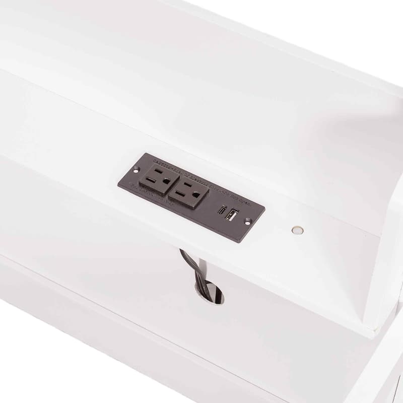 Queen over Queen Bunk Bed with Storage Shelves & USB Ports by Harper&Bright Designs