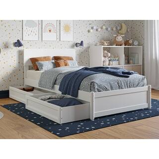 Wesley Platform Bed with Panel Footboard and Storage Drawers