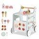 preview thumbnail 1 of 16, MDF Kids Walker with Toys, Storage and Rubber Wheels - 12.5" L x 14" W x 16.5" H Light Green