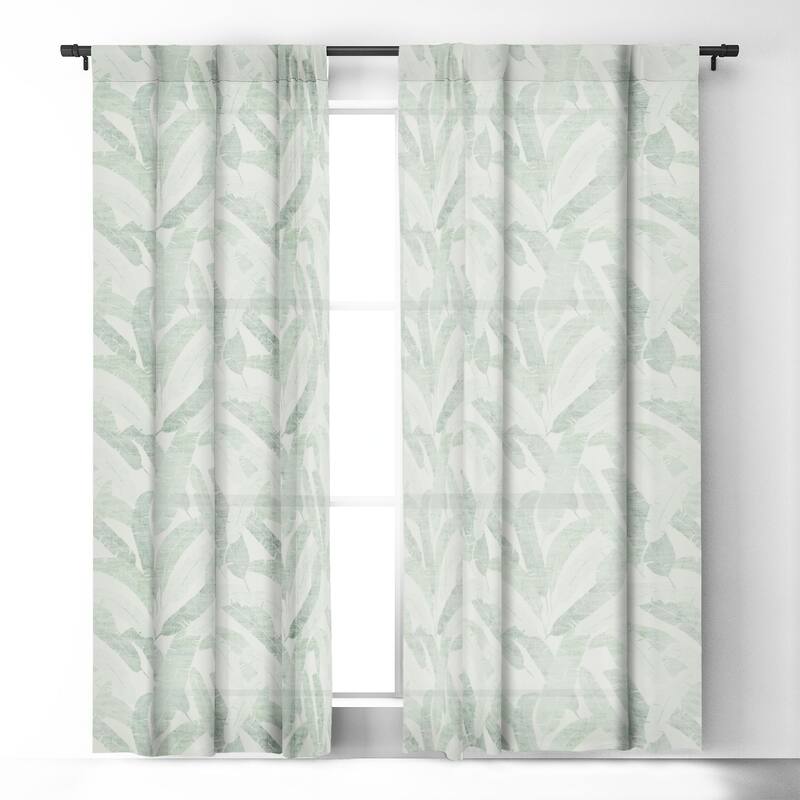 Blackout Banana Leaf Light Made-to-Order Curtain Panel (One Panel)