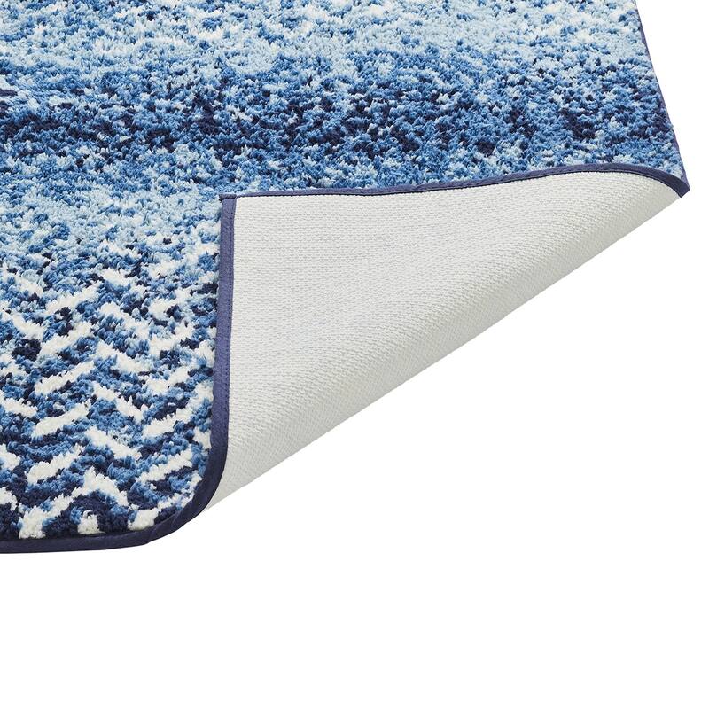 Better Trends 100% Micro Polyester Knitted Bathroom Rugs - Casablanca Collection with Chevron Pattern, Machine Washable Bath Mat