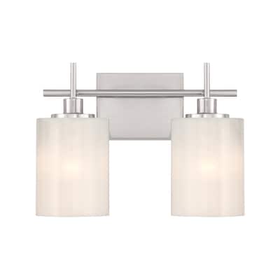 Bellevue SHBF18114 2 Light 14" Wide Vanity Light with Strié Glass