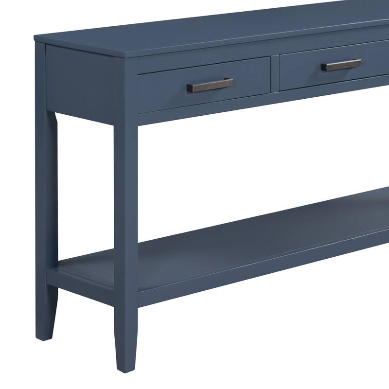 Contemporary 3-Drawer Console Table with 1 Shelf