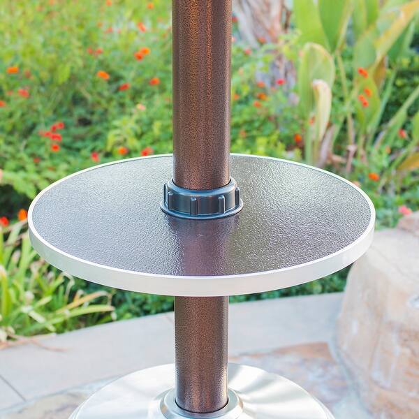Shop Belleze 48 000btu Patio Heater Propane Heat With Table Wheels Brown Standard On Sale Overstock 15893309