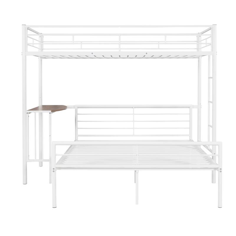 Twin Over Full Bunk Bed with Desk