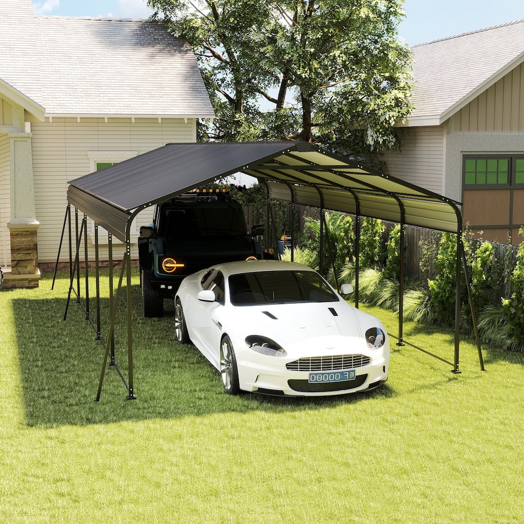 13x26.5 ft Carport, Metal Outdoor Shelter
