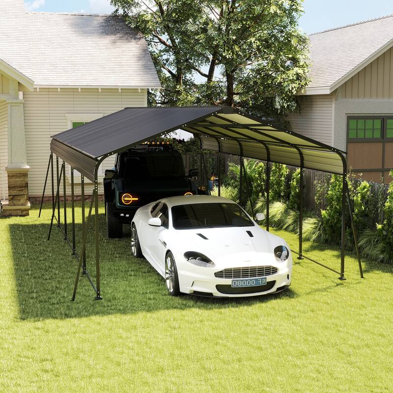 Campcraft 13 x 26.5 ft carport,0.25mm thick,with protective film to prevent scratching,2 pairs of adhesive gloves,3 hooks