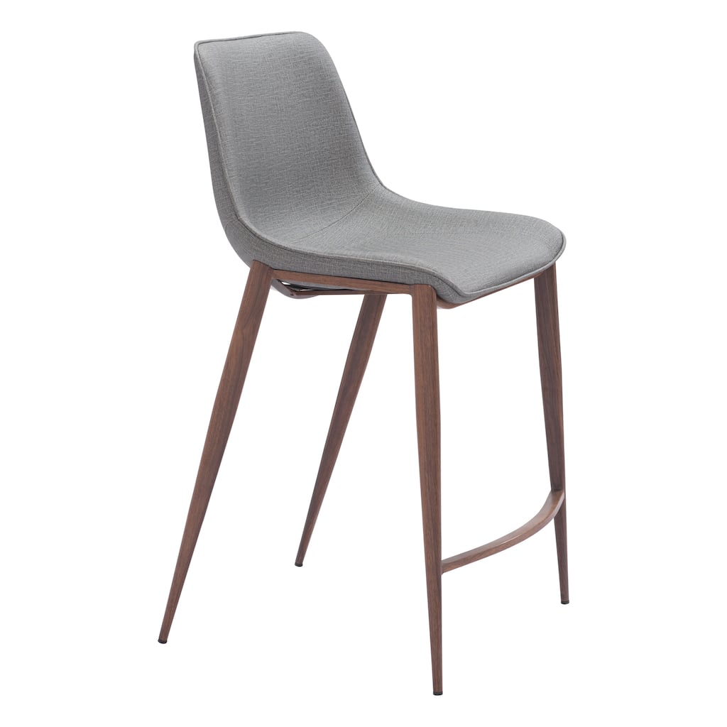Magnus Counter Stool Slate Gray & Walnut
