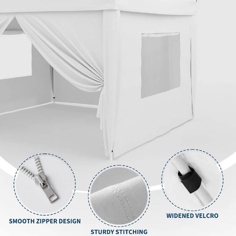 4-Piece Waterproof Replacement Tent Sidewalls, SunWall Panels for 10x10ft Pop Up Canopy (Canopy Tent NOT Included) - N/A