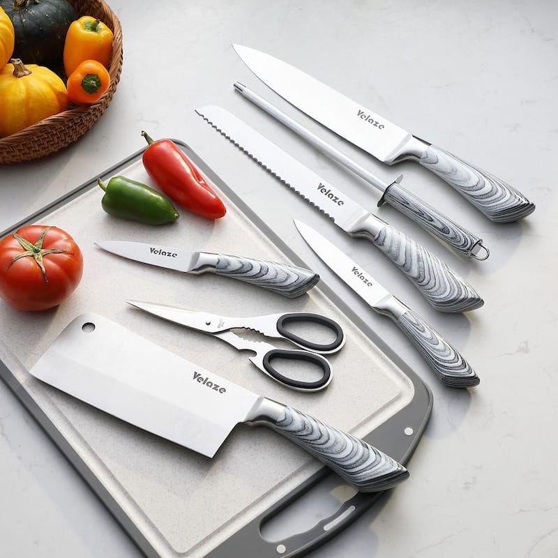 Velaze Aperol 8 pcs Knife Block Set with Storage
