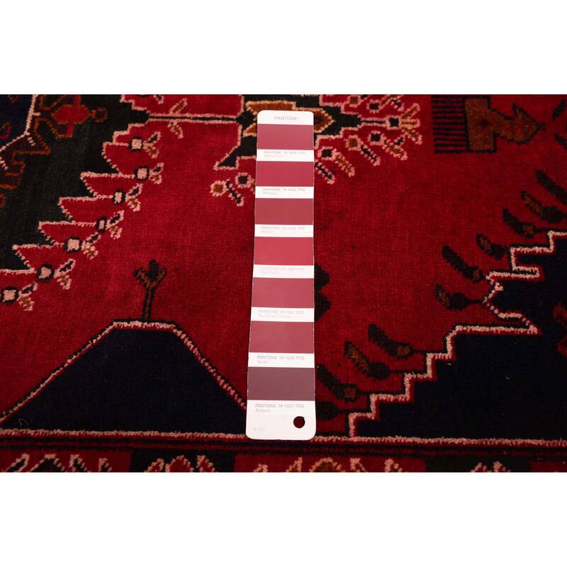 ECARPETGALLERY Hand-knotted Teimani Red Wool Rug - 3'7 x 6'8