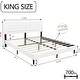 preview thumbnail 35 of 59, alazyhome Upholstered Platform Bed Frame with Button Tufting Headboard