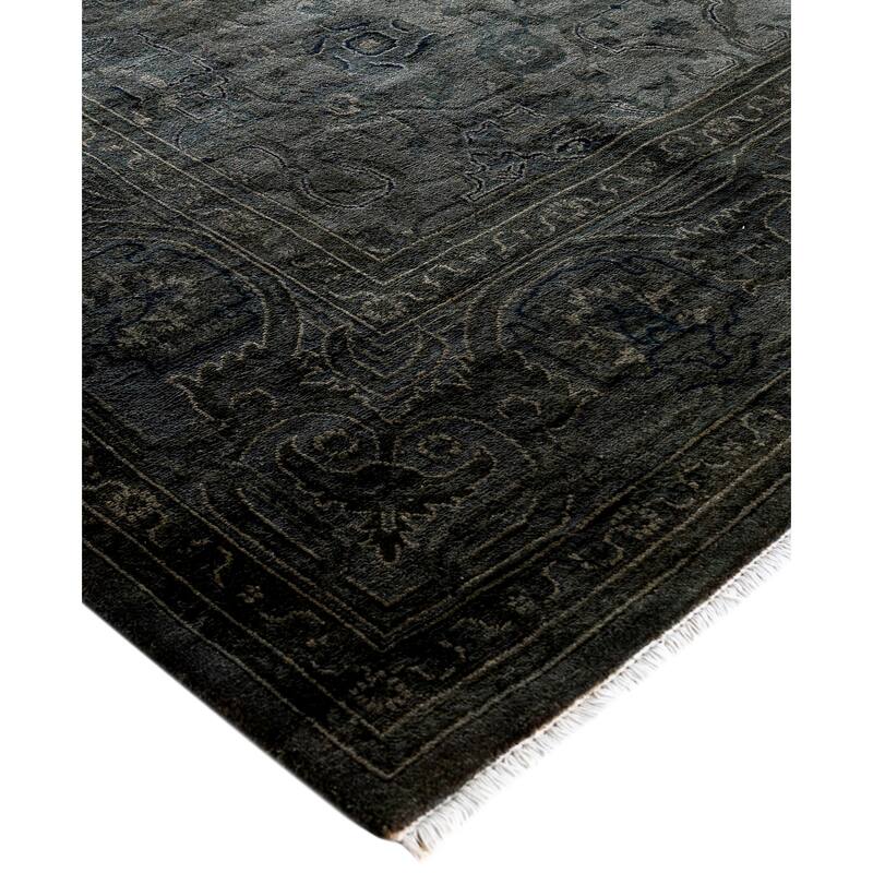 Overdyed One-of-a-Kind Hand-Knotted Area Rug - Gray - 6' 1" x 9' 2"