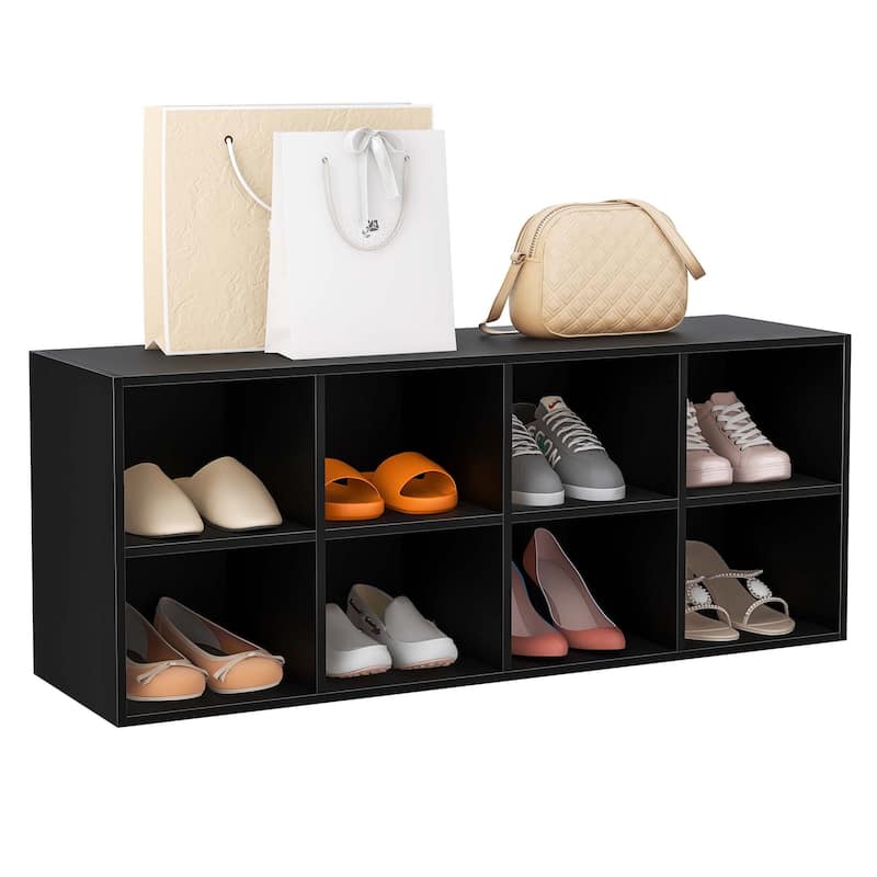 Costway 8 Cubbies Shoe Bench with 500 LBS Weight Capacity Cubby Shoe - See Details