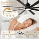 preview thumbnail 6 of 12, Cusp Barn 72 Inch Indoor/Outdoor Black Modern Large Ceiling Fan with Lights and Remote, Reversible Quiet DC Motor Ceiling Fan