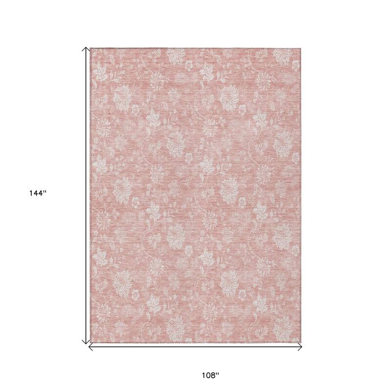 HomeRoots Floral Transitional Rectangle Outdoor Rug