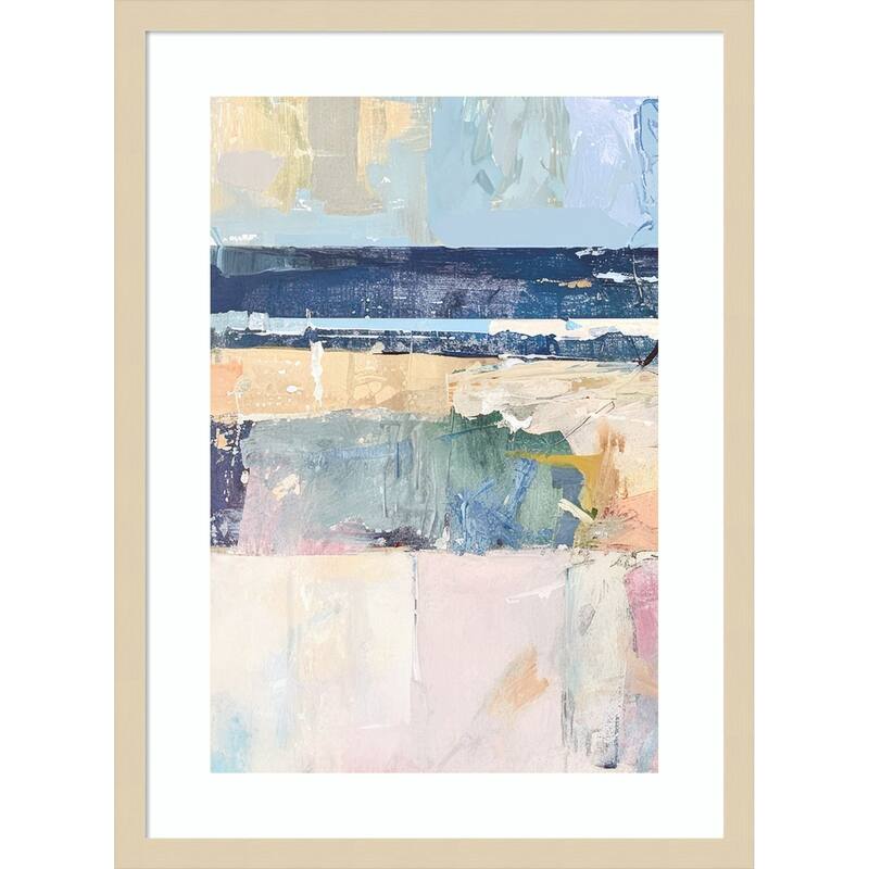 Fractured Horizons No. 1 by Raymond Powers Wood Framed Wall Art Print - Svelte Natural