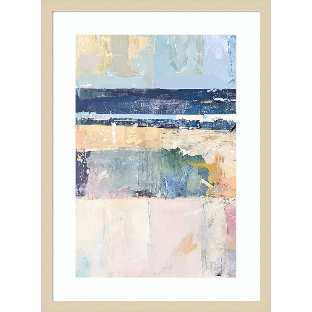 Fractured Horizons No. 1 by Raymond Powers Wood Framed Wall Art Print - Svelte Natural