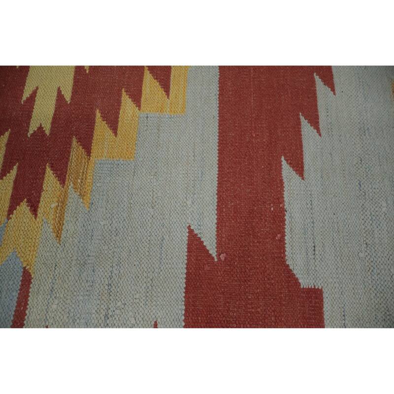 Hand Woven Oriental 100% Wool Carpet Southwestern Modern Multi-Colored Kilim Area Rug - 10' 1'' X 8' 2''