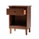 preview thumbnail 29 of 31, Walker Edison Bullrushes 1-Drawer Solid Wood Nightstand (Set of 2)