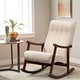 preview thumbnail 22 of 39, AVAWING Upholstered Rocking Chair Modern High Back Armchair