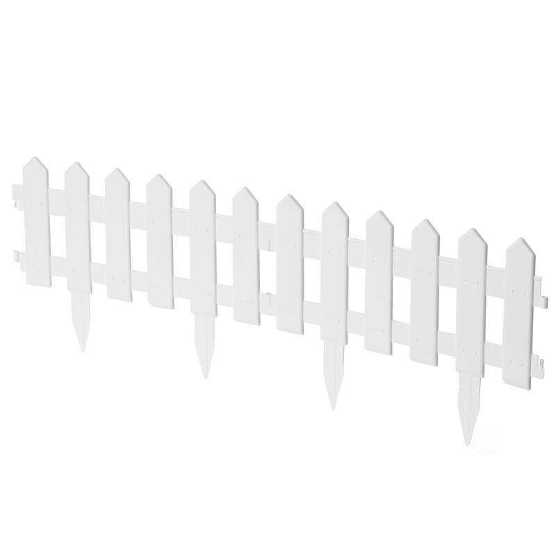 6-pc 12-inch Decorative Landscape Edging Ornamental Fence for Lawn Flower Beds Pathways and Outdoor Decor Interlocking Garden