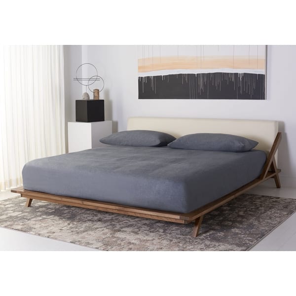 slide 2 of 9, SAFAVIEH Couture Devyn Wood Platform Bed King