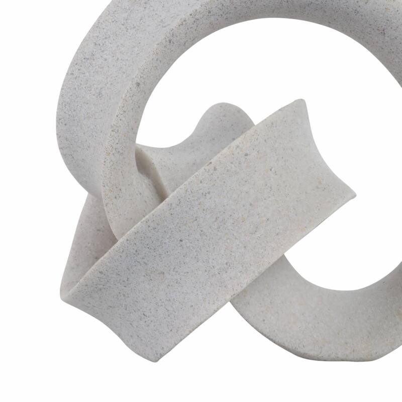 Resin Sculpture with Abstract Looped Decorative Stylish Art Object