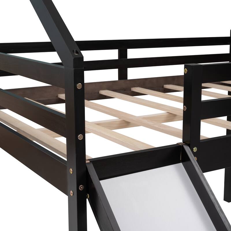Loft Bed with Slide, House Bed with Slide