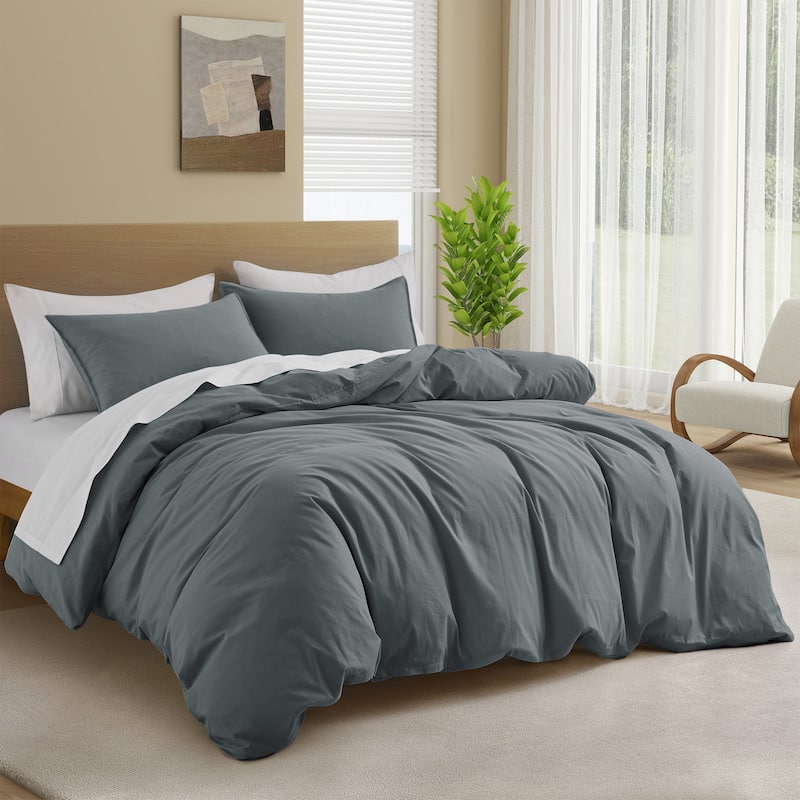 All Season 100% Cotton Soft & Breathable Duvet Cover Set