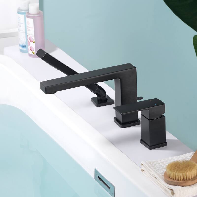 Luxier RTF17-T Deck Mounted Roman Tub Faucet with Hand Shower