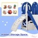 preview thumbnail 8 of 36, 5 in 1 Toddler Slide and Swing Set, Kids Playground Climber Slide Playset with Basketball Hoop Freestanding Combination