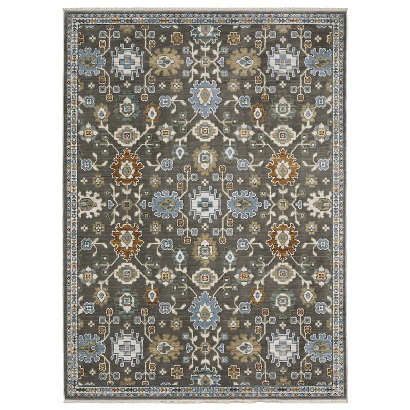 Style Haven Kellan Floral Oriental Area Rug - 7' 10" x 10' 10" - Grey/ Multi