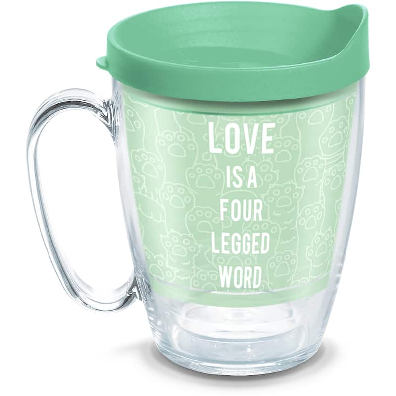 Tervis Love is a Four Legged Word Made in USA Double Walled Insulated Travel Tumbler, Classic - 16oz Mug - 16oz Mug