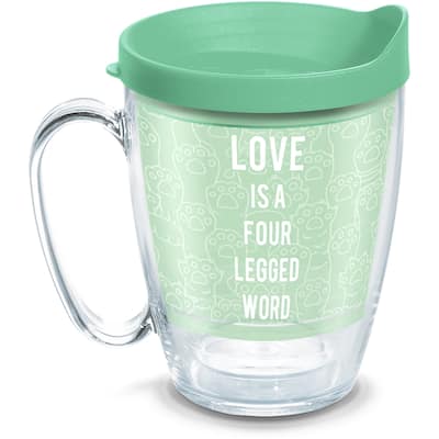 Tervis Love is a Four Legged Word Made in USA Double Walled Insulated Travel Tumbler, Classic - 16oz Mug