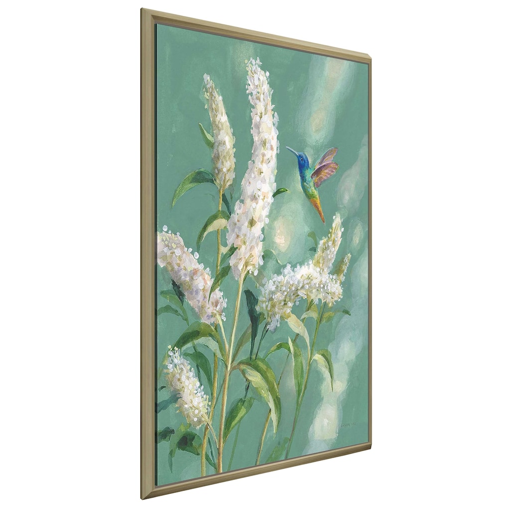 "Hummingbird Spring II" Print on Floating Canvas
