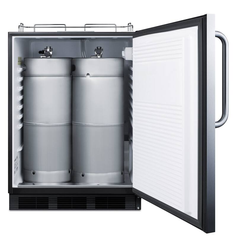 Summit 24 Inch Wide 5.5 Cu. Ft. Built-In Beer Kegerator with Interior