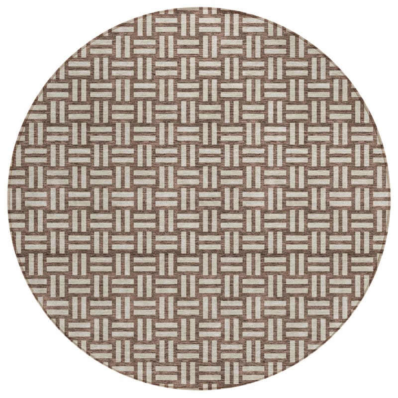 HomeRoots Geometric Transitional Rectangle Outdoor Rug