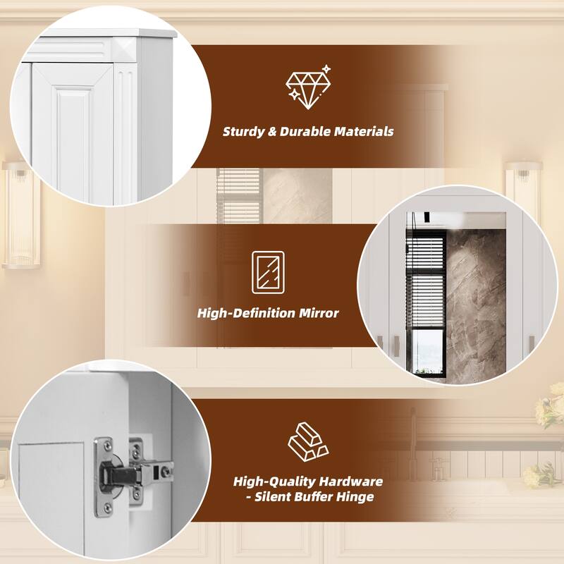 Bathroom Wall Cabinet with Mirror