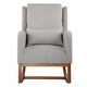 preview thumbnail 7 of 28, Nursery Rocking Chair High Back Armchair with Side Pocket Rubber Wood Legs and Pillow Flannel Chair for Living Room/Bedroom