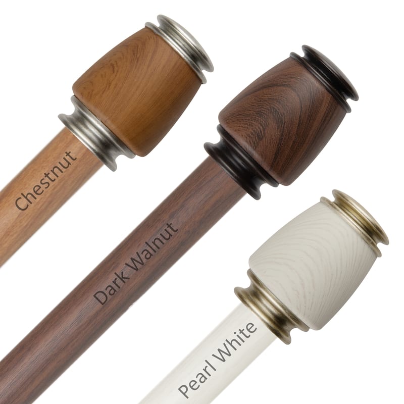 InStyleDesign Moyra 1 inch Faux Wood Curtain Rod