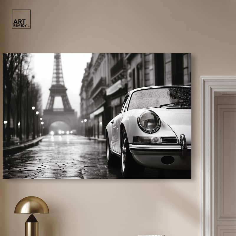 Rainy Day Paris Canvas by Art Remedy, Gallery Wrapped
