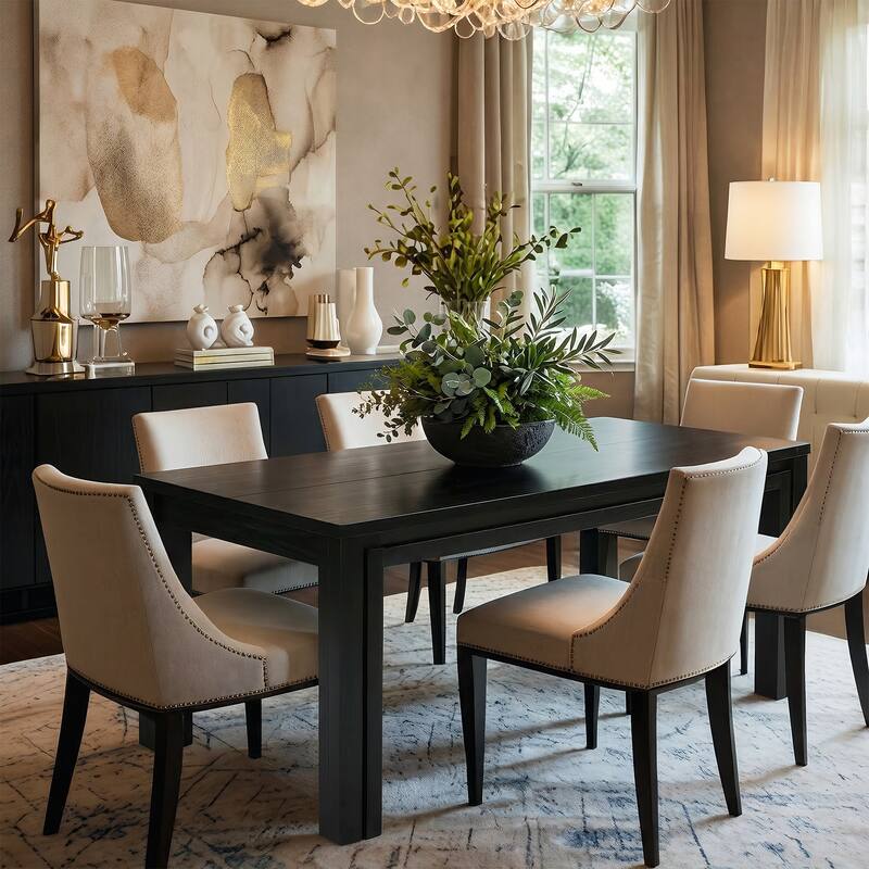 Dining Table with Heavy Duty Legs, Rectangular Kitchen Table