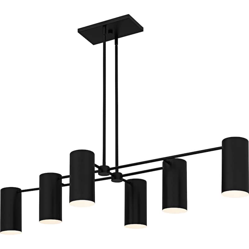 Foreland 6-Light Matte Black Linear Chandelier