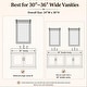preview thumbnail 3 of 8, Farmhouse Barn Door Bathroom Vanity Wall Mirror with Solid Wood Frame